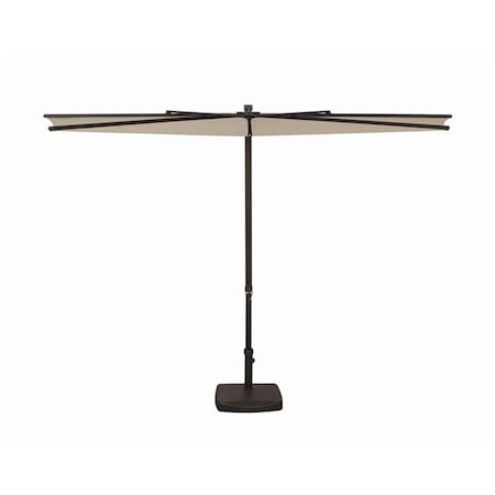 Simplyshade SimplyShade SSUA4599-P071 9 ft. Amelia Half Polyester Umbrella; P071 Antique Beige SSUA4599-P071